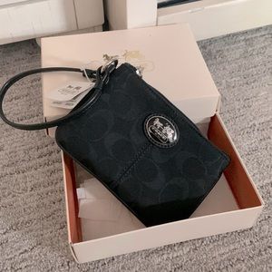 NWT Black Coach Wristlet